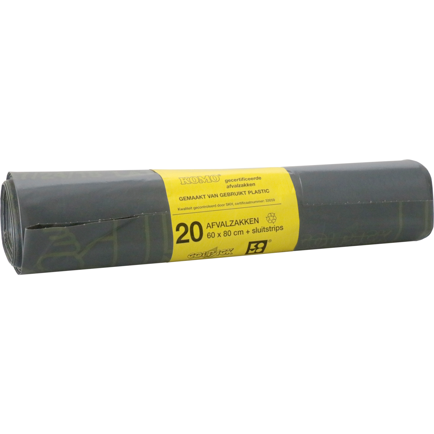 Komo Afvalzak Recy Grijs 60x80cm T50 20x20 Stuks